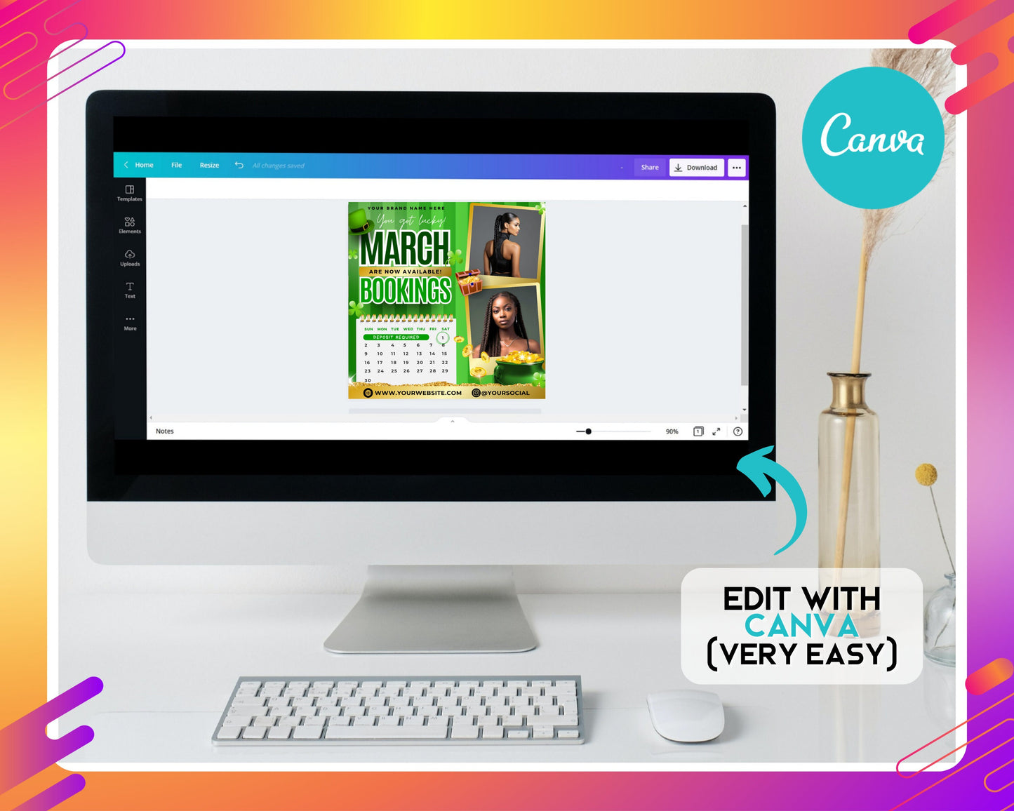 spring beauty march bookings beauty flyer flyer template st. patricks day promo march specials limited-time offers pamper yourself haircuts and styles coloring skin treatments makeup waxing nails facials massages body treatments spring makeup trends
