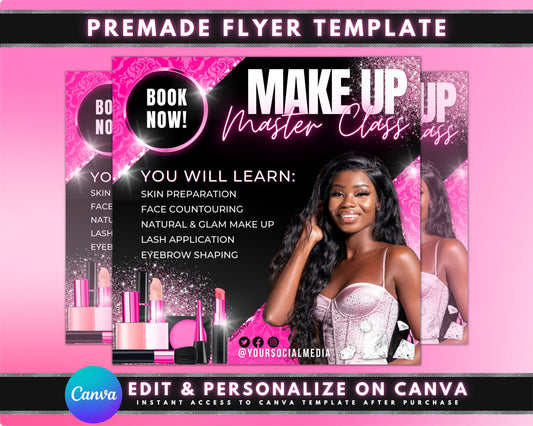 Makeup Masterclass Makeup Class Learn Makeup Beauty Workshop Makeup Techniques Enhance Your Look Makeup for Beginners Makeup for All Levels Makeup Artist Tips Makeup brushes Eyeliner Lipstick Foundation Eyeshadow palette Model with makeup