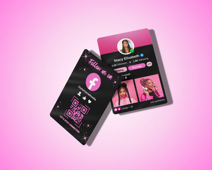 Haircuts & Styles Hair Color Treatments & Conditioning Blowouts & Updos Facebook Facebook Logo QR Code Business Cards Following Social Media Cards Marketing Cards Salon Business Makeup Artist Business Card Salon Facebook Theme Facebook QR Code