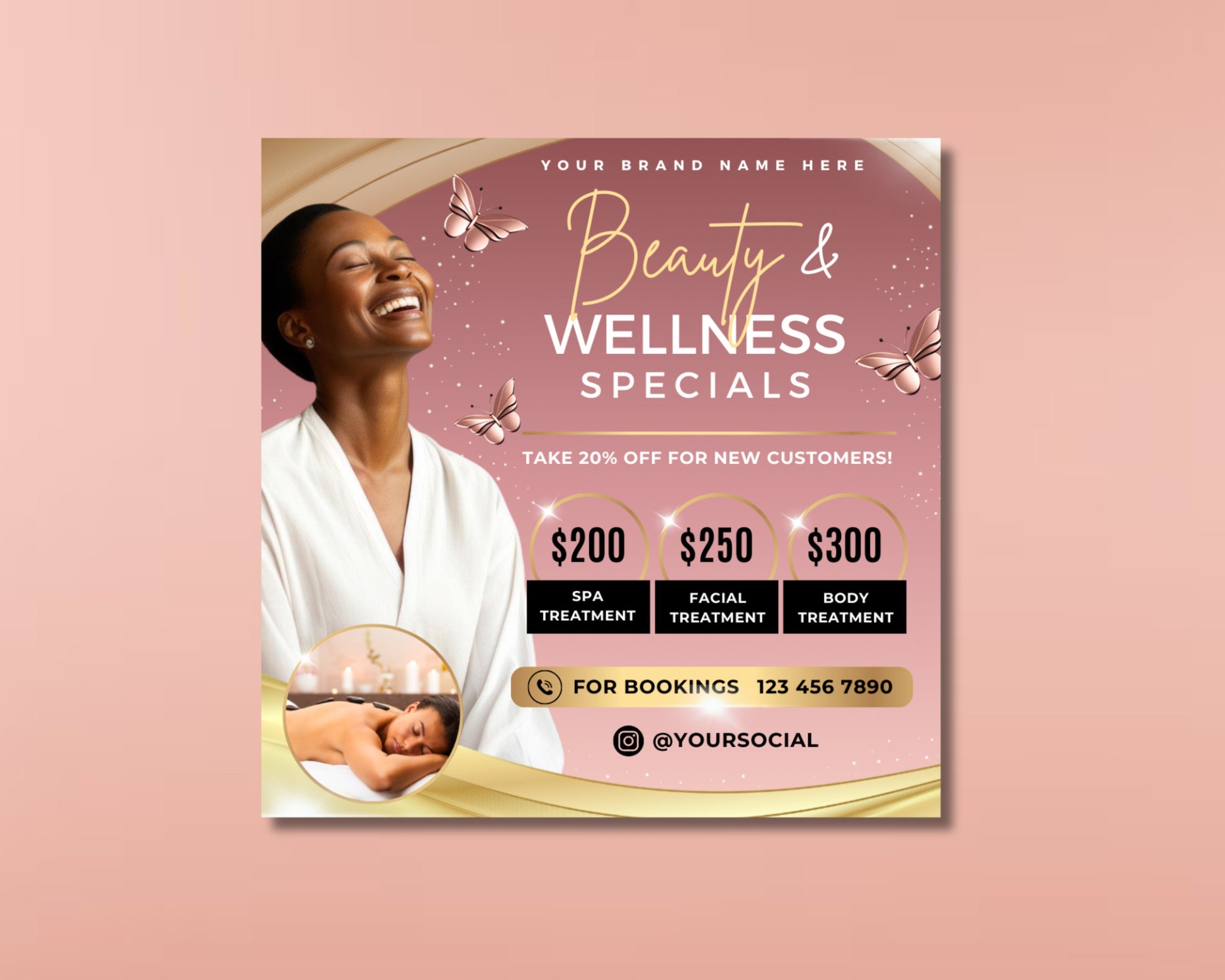 Spa Flyer Beauty Spa Flyer Wellness Spa Flyer Relaxation Rejuvenation Tranquility Stress Relief Massage Facials Body Treatments Hair Removal Manicures & Pedicures Skincare Products Special Offers Gift Certificates Packages New Clients Welcome