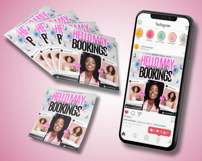 May Bookings Beauty Appointments Schedule Your Look Look Your Best in May Hair Appointments Makeup Appointments Facials Nails Waxing Lashes Skincare Limited Availability Book Now! Don&#39;t Miss Out Special Offers Calendar Layout