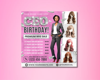 CEO Birthday Sale Birthday Blowout Sale Celebrate with Savings Anniversary Sale Limited Time Offer Discount Sale Categories Free Shipping Promo Code CEO Photo Luxury Wigs Human Hair Wigs Lace Front Wigs Full Lace Wigs All Hair Types