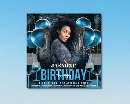 Birthday Bash Lets Celebrate Youre Invited to a Birthday Party Get Ready to Party Colorful Fun Themed Confetti Balloons Cake Date Time Location RSVP Information Dress Code Girls Night Out Dance Party Fun & Games Food & Drinks