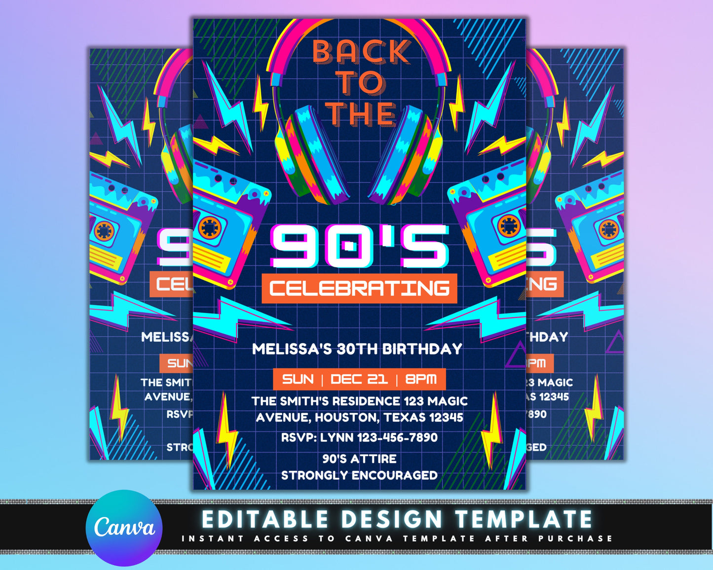 retro 90s nostalgia neon grunge arcade cassette tapes floppy disks denim graffiti tie-dye geometric shapes furbys tamagotchis pagers boomboxes skateboards scrunchies grunge band t-shirts cloud cli cli art funky fresh patternstotally 90s birthday bash