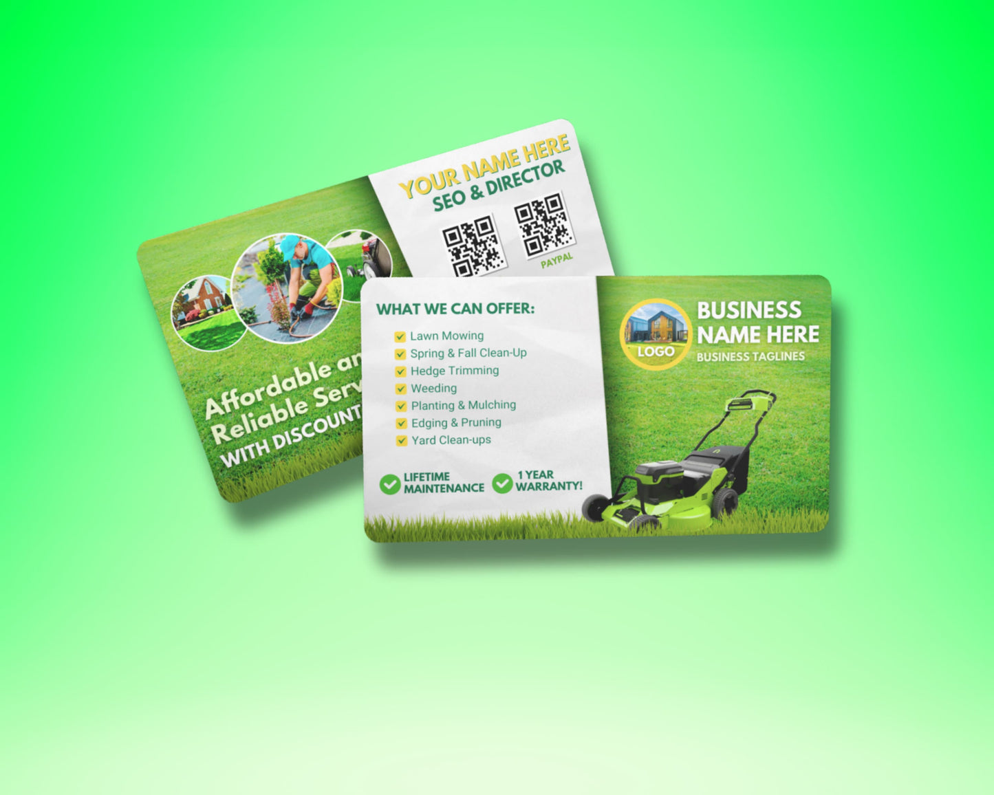 lawn-care-business-cards-diy-marketing-card-template-design-landscap-preplates for Free Printable Lawn Care Business Cards Lawn Care Business Cards, DIY Marketing Card Template Design, Landscap – Preplates for Free Printable Lawn Care Business Cards