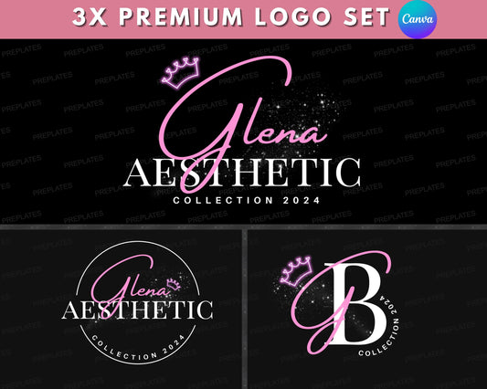 Aesthetics Aesthetician Beauty Skincare Spa Wellness Medical Professional Elegant Modern Hair Makeup Skincare Nails Spa Cosmetics Flowers Butterfly Diamond Boutique Professional Company logo Logo design Professional logo Startup logo