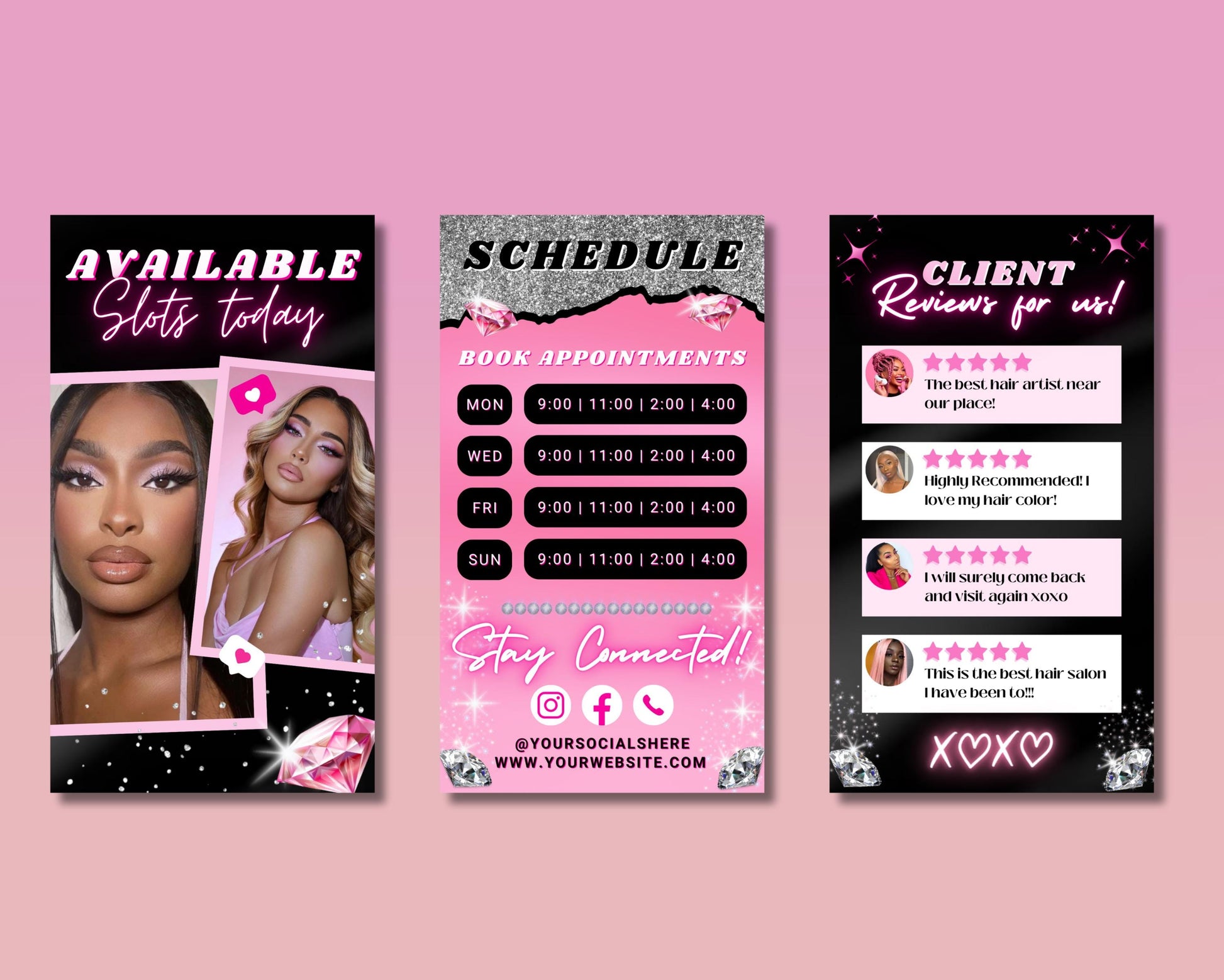 Instagram Stories template Booking template Appointment booking Online booking Reservation template Social media booking Mobile booking Quick booking Easy booking Customizable template Appointment scheduler template Reservation form template