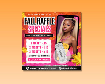Fall Autumn Raffle Giveaway Contest Special Offer Promotion Grand Prize Prizes Enter Now Join the Raffle Don&#39;t Miss Out Limited Time Only Win Big Leaves Pumpkin Thanksgiving