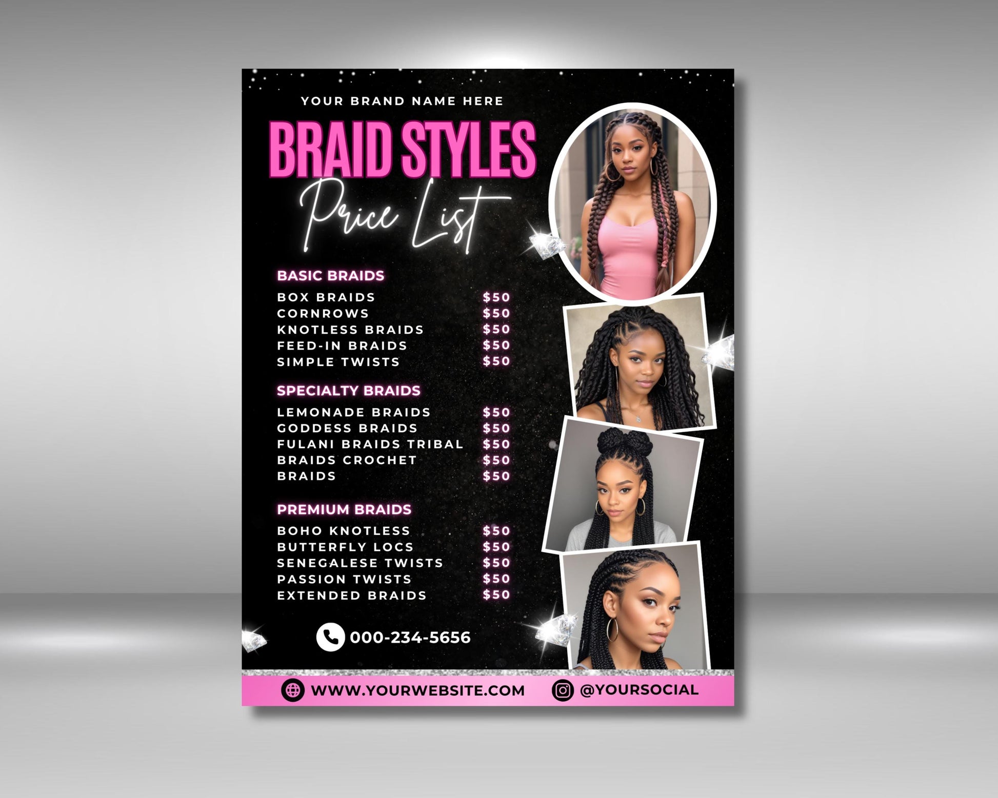 Braids
Hairstyles
Hair braiding
Hair salon
Beauty salon
Price list
Menu
Services
Pricing
Rates
Offers
Discounts
Promotions
Box braids
Cornrows
Senegalese twists
Crochet braids
Feed-in braids
Knotless braids
Micro braids
Jumbo braids
Braid patterns