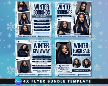 Winter Beauty
Holiday Beauty
Seasonal Beauty
Beauty Flyer Bundle
Flyer Templates
Social Media Graphics
Marketing Materials
Printable Flyers
Winter Skincare
Giveaway Flyer
Festive Beauty Looks
Winter Hair Care
Holiday Glam
Raffle Flyer
Sale Flyer