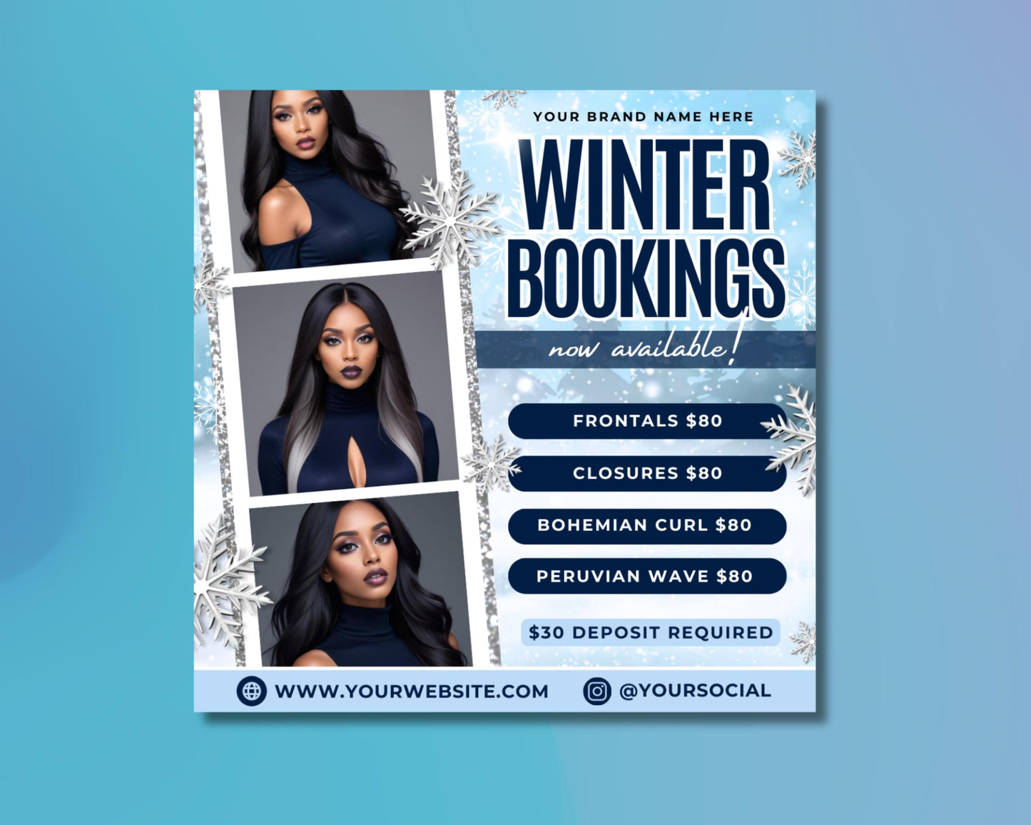 winter beauty
holiday beauty
seasonal beauty
beauty flyer bundle
flyer templates
social media graphics
marketing materials
printable flyers
winter skincare
giveaway flyer
festive beauty looks
winter hair care
holiday glam
raffle flyer
sale flyer