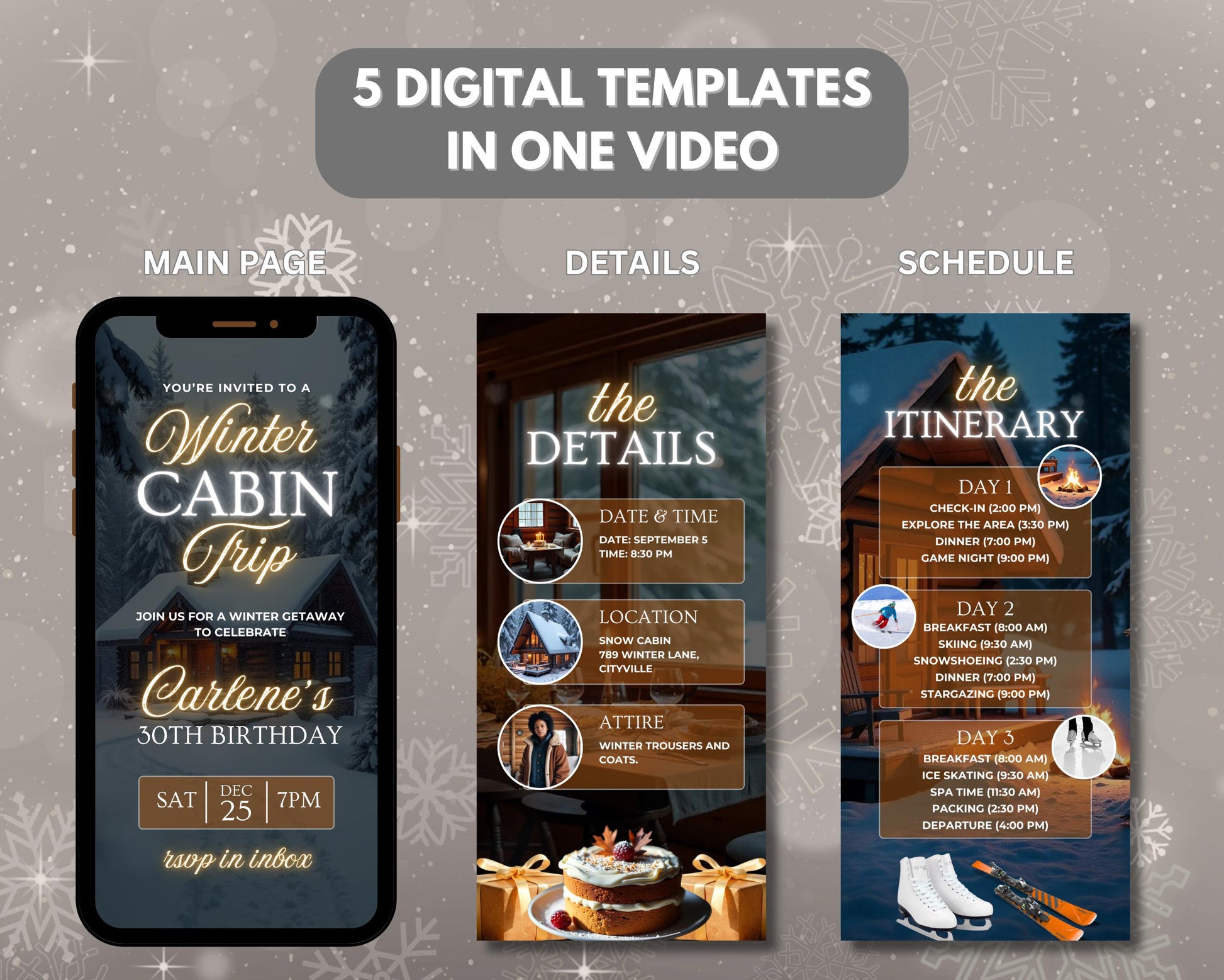 Winter cabin trip
Animated cabin
Winter
Snowy vacation
Cozy cabin
Winter getaway
Christmas cabin
Winter wonderland
Winter escape
Mountain cabin
Forest cabin
Log cabin
Snowfall
Fireplace
Family vacation
Romantic getaway
Friends trip
Relaxation