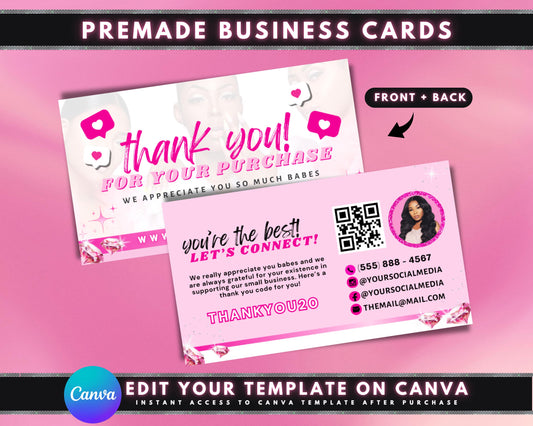 Pink Business Card
Thank You Card
Order Confirmation
Customer Appreciation
Business Branding
Professional Design
Minimalist
Modern
Elegant
Chic
Customer Loyalty
Brand Awareness
Repeat Business
Customer Relationship Management
Marketing Materials