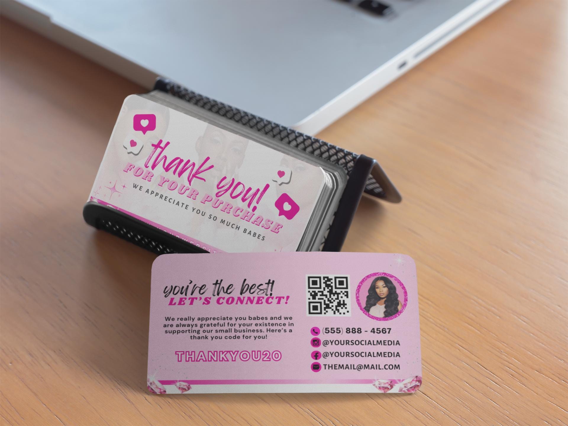 Pink Business Card
Thank You Card
Order Confirmation
Customer Appreciation
Business Branding
Professional Design
Minimalist
Modern
Elegant
Chic
Customer Loyalty
Brand Awareness
Repeat Business
Customer Relationship Management
Marketing Materials