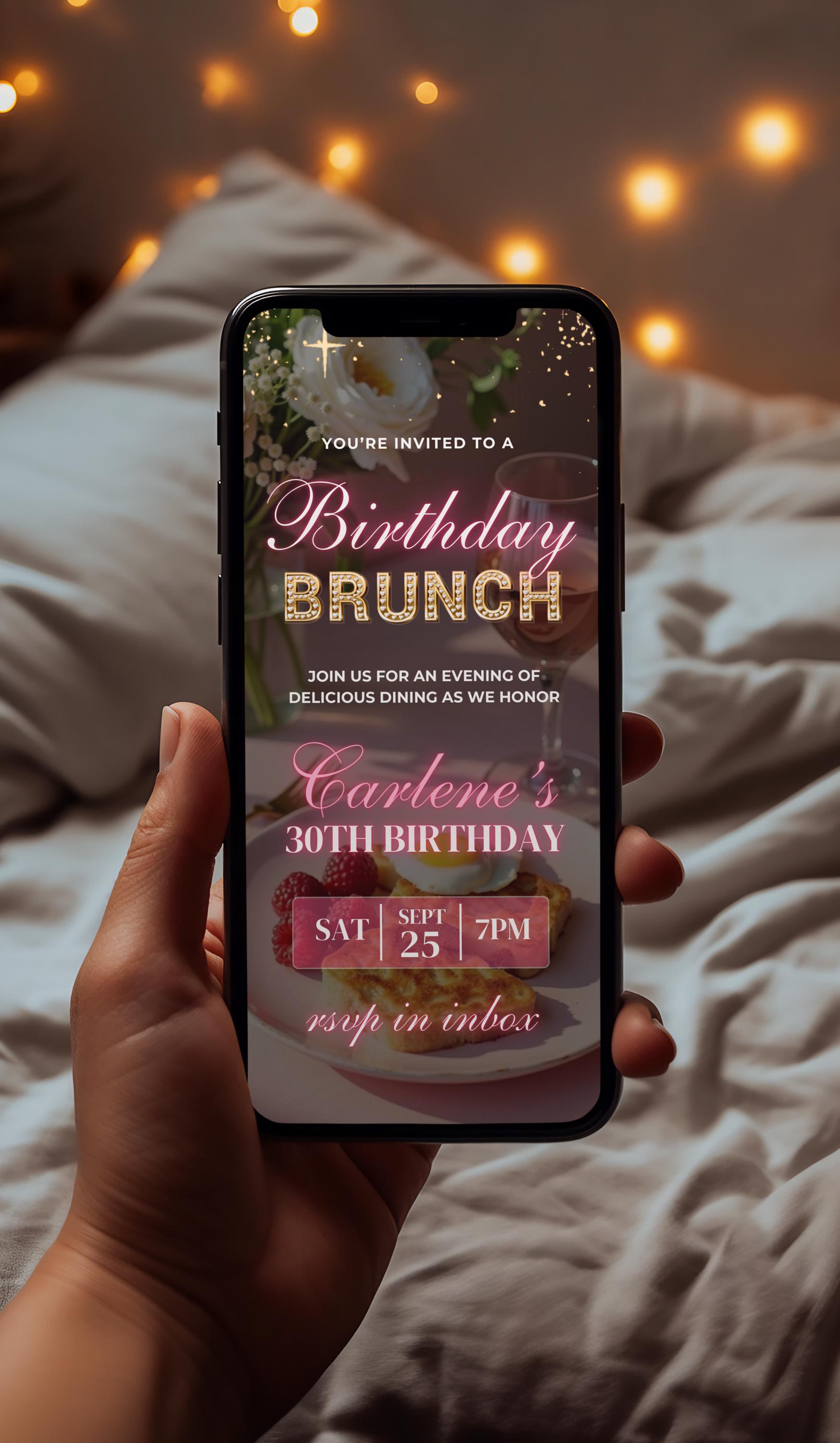 Birthday
Brunch
Party
Invitation
Invite
Animated
Video
E-invite
Digital
Celebration
Event
RSVP
Brunch foods
Mimosas
Pancakes
Waffles
Eggs
Bacon
Fruit
Coffee
Tea
Birthday cake
Balloons
Streamers
Decorations
Gifts
Friends
Family
Fun times