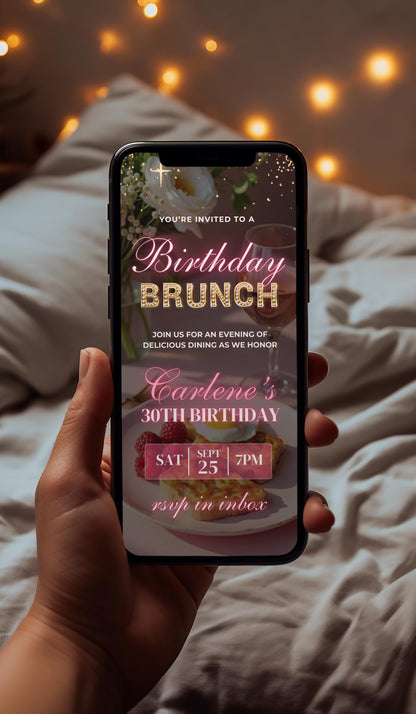 Birthday
Brunch
Party
Invitation
Invite
Animated
Video
E-invite
Digital
Celebration
Event
RSVP
Brunch foods
Mimosas
Pancakes
Waffles
Eggs
Bacon
Fruit
Coffee
Tea
Birthday cake
Balloons
Streamers
Decorations
Gifts
Friends
Family
Fun times