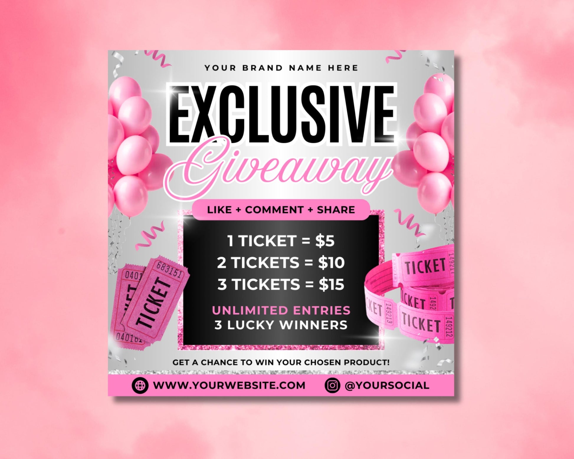 Raffle
Giveaway
Contest
Win
Prizes
Grand Prize
Lucky Draw
Sweepstakes
Fundraiser
Charity
Event
Tickets
Entry
Enter to Win
Chance to Win
Limited Time
Enter Now
Buy Tickets
Exciting Prizes
Enter Today
Limited Time Offer
Ends Soon