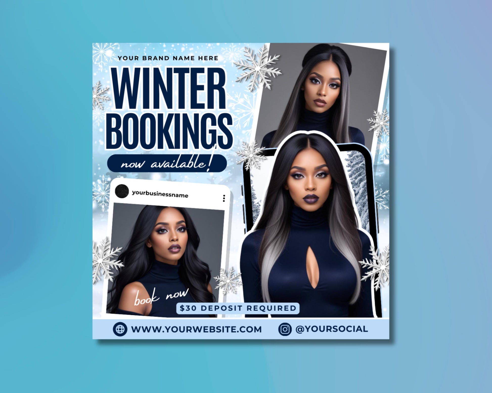 Winter Beauty
Holiday Beauty
Seasonal Beauty
Beauty Flyer Bundle
Flyer Templates
Social Media Graphics
Marketing Materials
Printable Flyers
Winter Skincare
Giveaway Flyer
Festive Beauty Looks
Winter Hair Care
Holiday Glam
Raffle Flyer
Sale Flyer