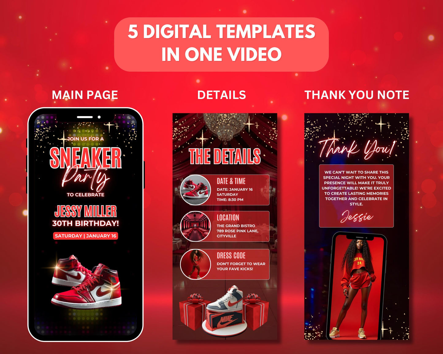 sneaker party
sneaker bash
sneaker soiree
kick it up
sole mates
sneakerheads unite
lace up the fun
step into my party
sneaker style
sneaker fever
birthday celebration
birthday party
animated invitation
kicks party