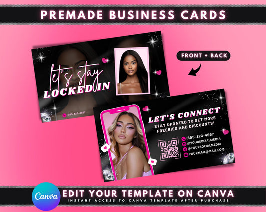 Pink & Black Business Card
Watercolor Business Card Template
Elegant Business Card
Creative Business Card
Luxury Business Card
Makeup Artist
Hair Stylist
Esthetician
Nail Technician
Spa Services
Beauty Products
Feminine
Watercolor
Glamorous
Modern