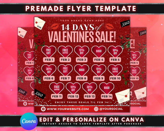 Valentines Day Beauty Deals
14 Days of Beauty
Beauty Sale Flyer
Valentines Day Beauty Sale
Love Your Skin
Beauty Gifts for Her
Spa Day Deals
14 Days of Beauty Deals
Skincare 
Haircare 
Spa Treatments 
Gift Sets
Discount
Specials
Limited Time Offers