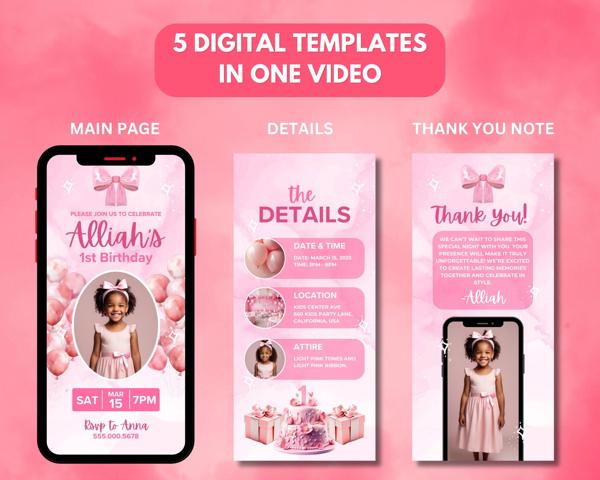 Baby Girl 1st Birthday Video Invites
Animated Birthday Invites
1st Birthday Video Templates
Baby Girl Party Video
Animated Invites
Easy to Customize
Professional Look
Babys 1st Birthday Video
Digital Birthday Invitation
Animated Party Invitation
