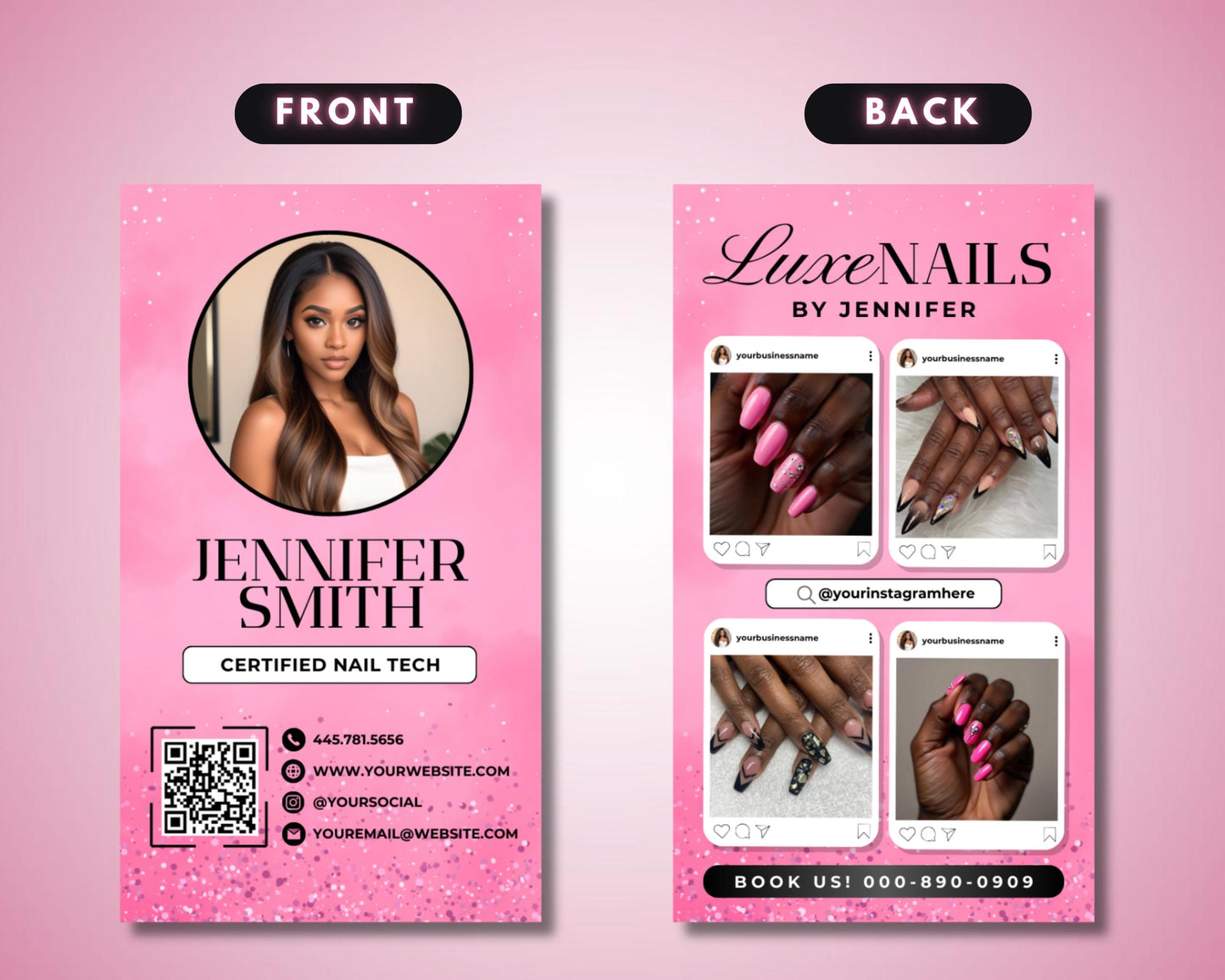 instagram business card
beauty business card
business card template
aesthetic business card
minimalist business card
modern business card
qr code
social media icons
makeup artist 
hairstylist
esthetician
nail artist business card
nail technician