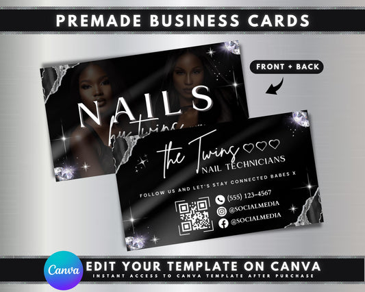 Business Cards
Nail Technician
Manicurist
Pedicurist
Nail Artist
Nail Salon
Appointments Available
Gel Nails
Acrylic Nails
Nail Extensions
Nail Art
Manicures
Pedicures
Gel Polish
Acrylic Polish
Nail Repair
Nail Strengthening
Paraffin Treatments