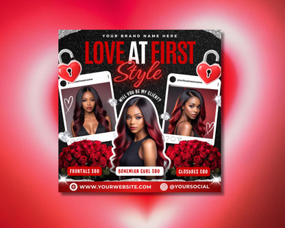 Valentines Day
Booking Flyer
Reservation Flyer
Love
Wig Flyer
Romance
Couples
Date Night
Special Offers
Discounts
Packages
Book Now
Reserve Your Spot
Limited Availability
Don&#39;t Miss Out
Call Today
Visit Our Website