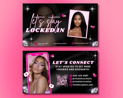Pink & Black Business Card
Watercolor Business Card Template
Elegant Business Card
Creative Business Card
Luxury Business Card
Makeup Artist
Hair Stylist
Esthetician
Nail Technician
Spa Services
Beauty Products
Feminine
Watercolor
Glamorous
Modern