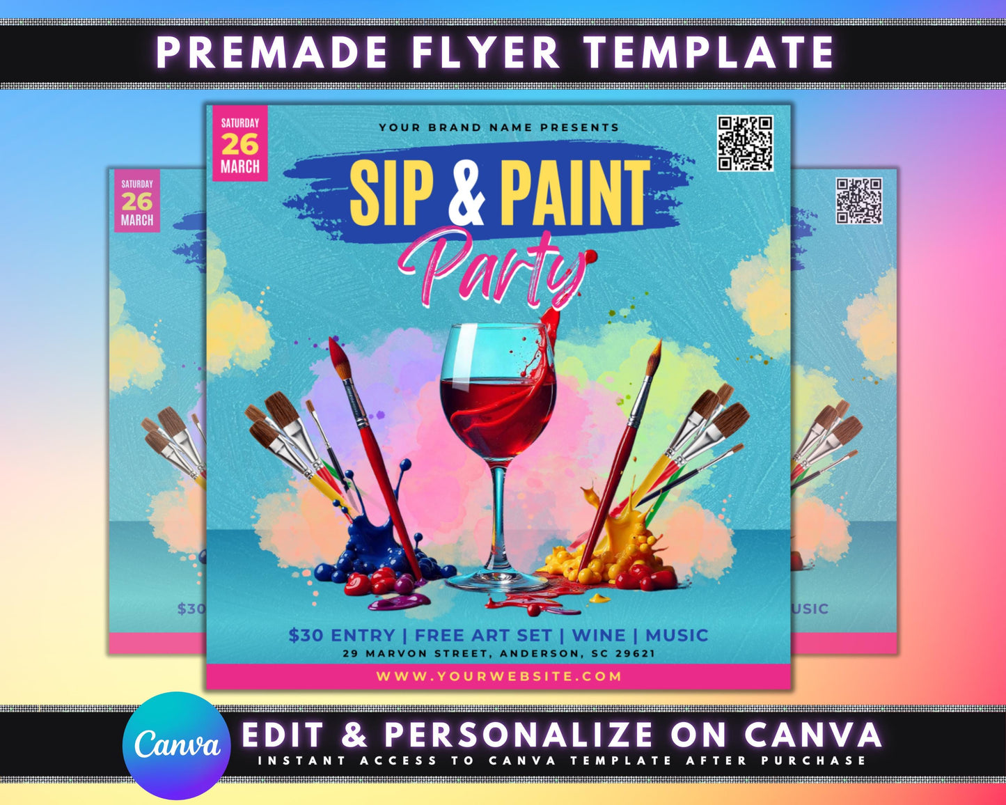 sip and paint
paint and sip
painting party
art party
creative event
social painting
wine and paint
brush and bottle
art and wine
diy art
fun art
relaxing art
social art
art therapy
flyer template
poster template
invitation
social media post
graphic design
colorful
abstract
modern
elegant
rustic
watercolor
brush strokes
paint splashes
wine glass
paint brushes
easel
canvas
palette
qr code
location
price
entry fee
free art set