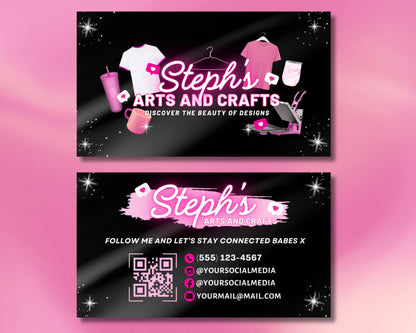 Pink Business Card
Craft Business Card
Handmade Business Card
Creative Business Card
Unique Business Card
Handmade with Love
Artisan Crafted
Custom Creations
Unique Designs
Handcrafted Gifts
Shop Online
Book a Workshop
Contact Me
Canva