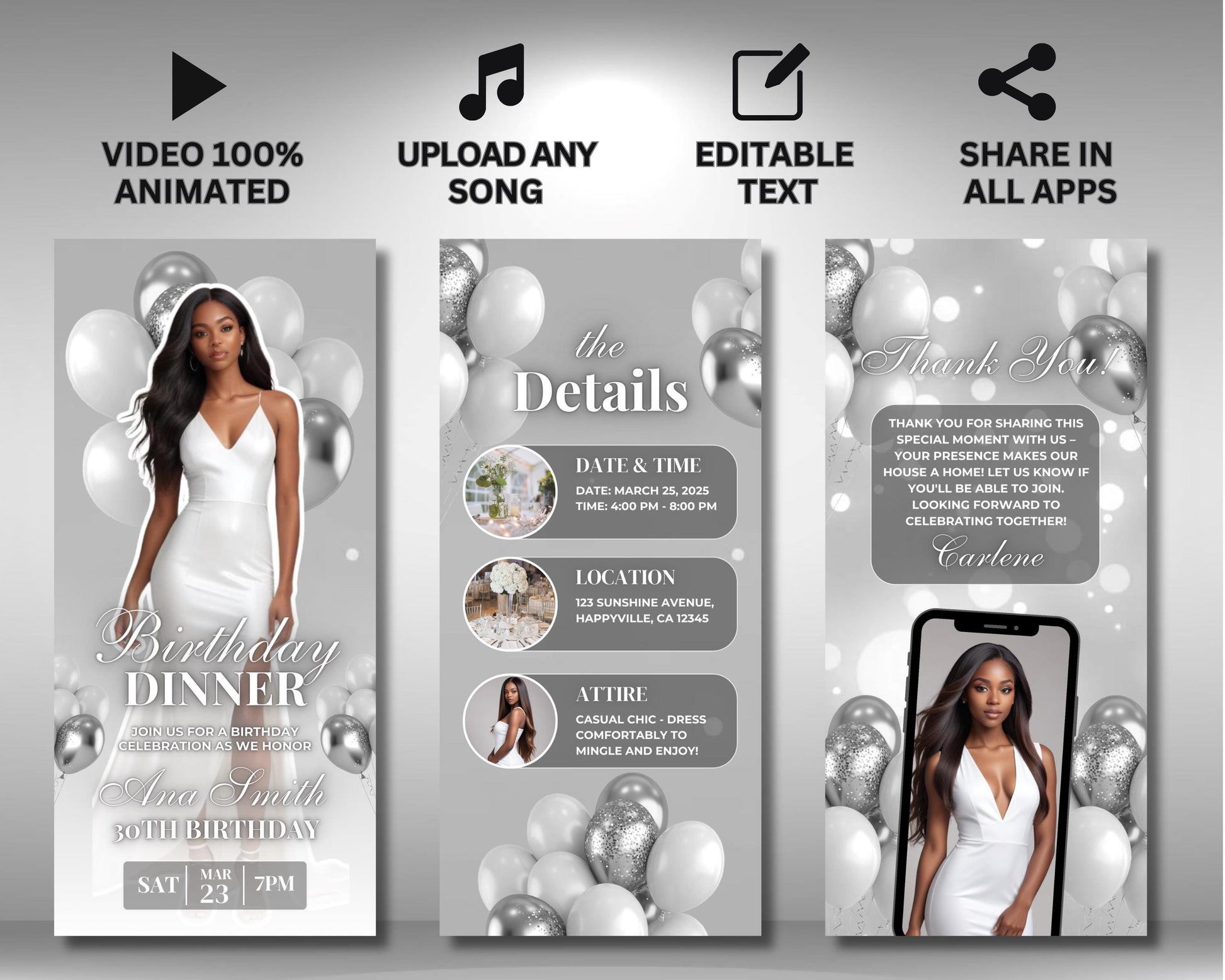 White Party
Surprise Dinner
Elegant
Chic
Sophisticated
Exclusive
Mystery
Unveiling
Secret
Invitation
Animated
Template
Digital
Interactive
Modern
Trendy
Party
Celebration
Gathering
Social
Event
Festive
RSVP
Countdown
Sparkles
Glamorous
Glittering