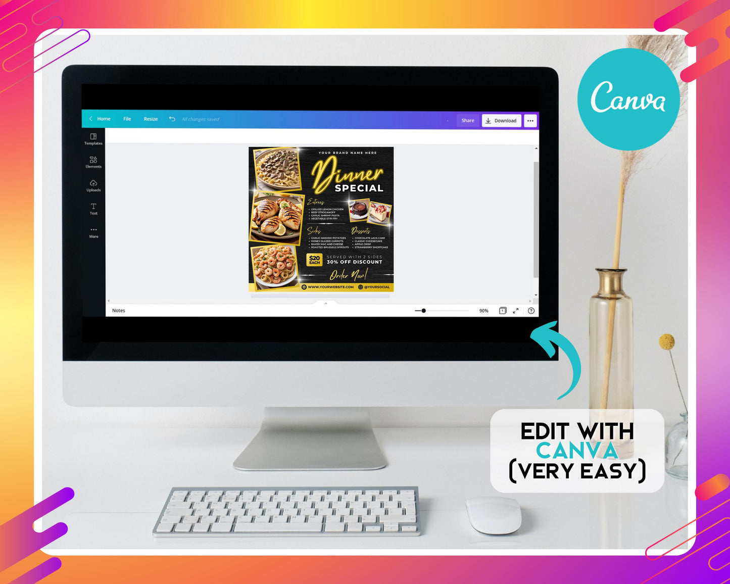 dinner
sale
special
promotion
discount
flyer
template
menu
food
restaurant
meal
offer
limited time
order now
takeout
delivery
event
appetizing
photorealistic
graphic
vector
customizable
editable
layout
grid
typography
entrees
sides
desserts
chicken
beef
shrimp
pasta
vegetarian
stir-fry
mashed potatoes
carrots
mac and cheese
brussels sprouts
chocolate
cheesecake
apple
strawberryorder online
contact us
limited offer
dont miss out
grab yours