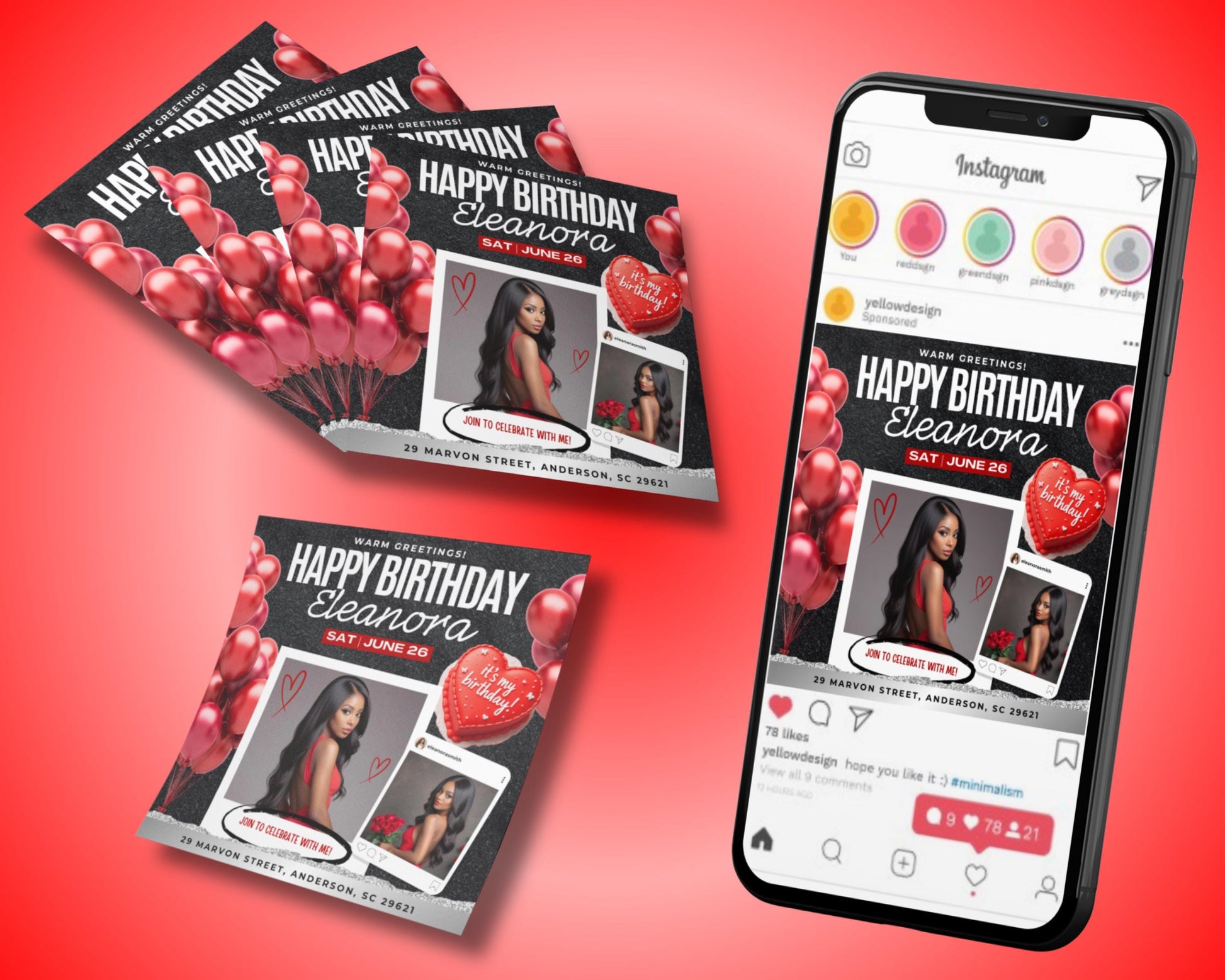 Red Invite
Bold Red
Crimson
Ruby
Party Flyer
Scarlet
Celebration Red
Party Red
Glamorous Red
Elegant Red
Romantic Red
Red Balloons
Birthday Invitation
Birthday Flyer
Birthday Party
Celebration
Invite
Personalized Birthday
Custom Birthday Template
Downloadable
Printable
Digital
Editable