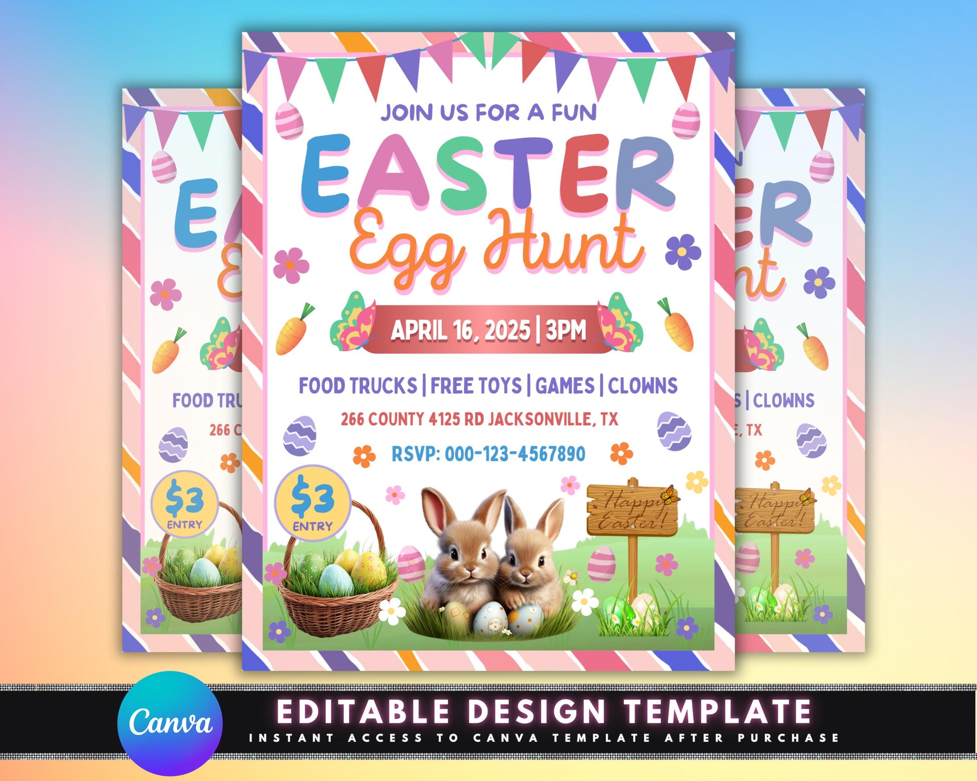 Easter Party
Easter Celebration
Spring Fling
Egg Hunt
Brunch
Family Fun
Fun for All Ages
Egg Decorating
Egg Hunt
Games
Crafts
Face Painting
Live Music
Easter Egg Treats
Candy
Eggcellent
Easter Fun Day
Eggstravaganza
Treats & Games
Prizes