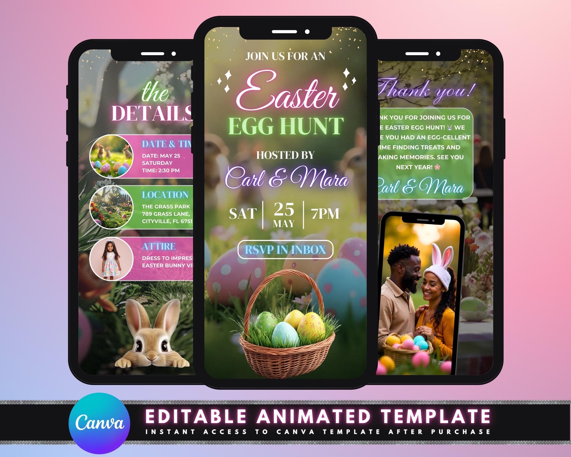 Easter Egg Hunt Invitation
Animated Easter Invite
Easter Party Template
Digital Easter Invitation
Editable Easter Invite
Easter Celebration
Pastel Easter Invite
Spring Celebration Template
Cute Easter Design
Whimsical Easter Party
Floral Easter Invitation
Kids Easter Egg Hunt
Family Easter Party Invite
Church Easter Celebration
Community Easter Event
Easter Gathering Evite