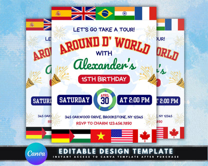 Around the World
World Tour
Travel Theme
Adventure
Exploration
Global Celebration
International Party
Destination Party
Cultural Celebration
Birthday Invitation
Birthday Party
Celebration
Party Invite
Invitation Template
Printable Invitation
Digital Invitation
Passport Invitation
Map Background
World Map
Flags
Suitcase
Globe
Airplane
Vintage Travel
Modern Travel
Illustrated
Graphic Design
Customizable
Kids Birthday
Teen Birthday
Adult Birthday