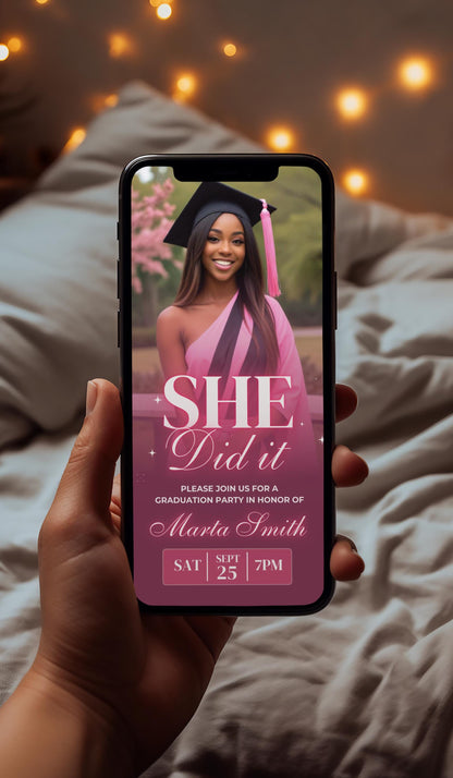 Graduation
Invite
Invitation
Video invitation
Animated invitation
E-invite
Digital invite
Ceremony
Celebration
Commencement
Party
Event
RSVP
Graduate
Future
Success
Achievement
Milestone
Graduation cap
Diploma
Graduation gown