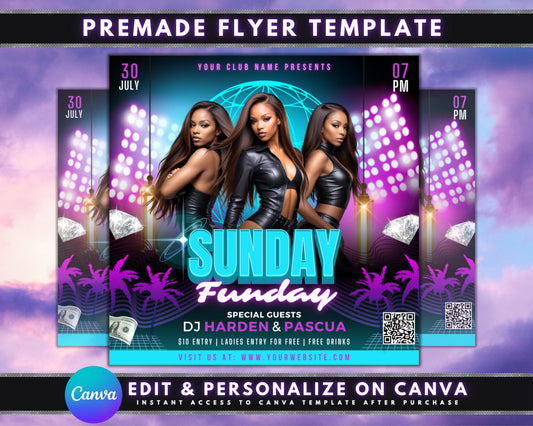 Party
Club
Nightclub
Sunday
Funday
DJ
Music
Dance
Ladies Night
Drinks
Entertainment
July
Flyer
Template
Event
Modern
Neon
Tropical
Diamonds
Palm Trees
QR Code
Nightlife
Special Guests
Promotion
Advertisement
Weekend
Get Together
Celebration
Invitation
Discount
Free Entry (for ladies)
Drink Specials
Website
Social Media
Urban
Entertainment Night
Music Event
Dance Party
Sunday Night
Summer Vibes
Tropical Night
Event Poster
Party Invitation
Club Promo
Music Flyer
Dance Music