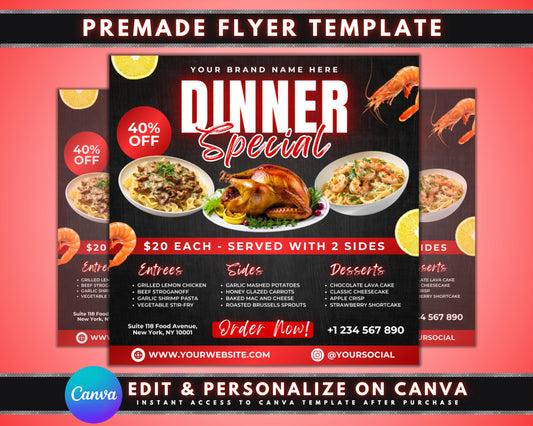 Dinner Specials
Food Flyer
Restaurant Flyer
Menu Flyer
Special Offer
Discount
Promotion
Limited Time Offer
Evening Meal
Dining
Cuisine
Culinary
Gourmet
Entrees
Sides
Desserts
Main Course
Appetizers
Chicken
Beef
Pasta
Seafood
Vegetarian
American
Italian