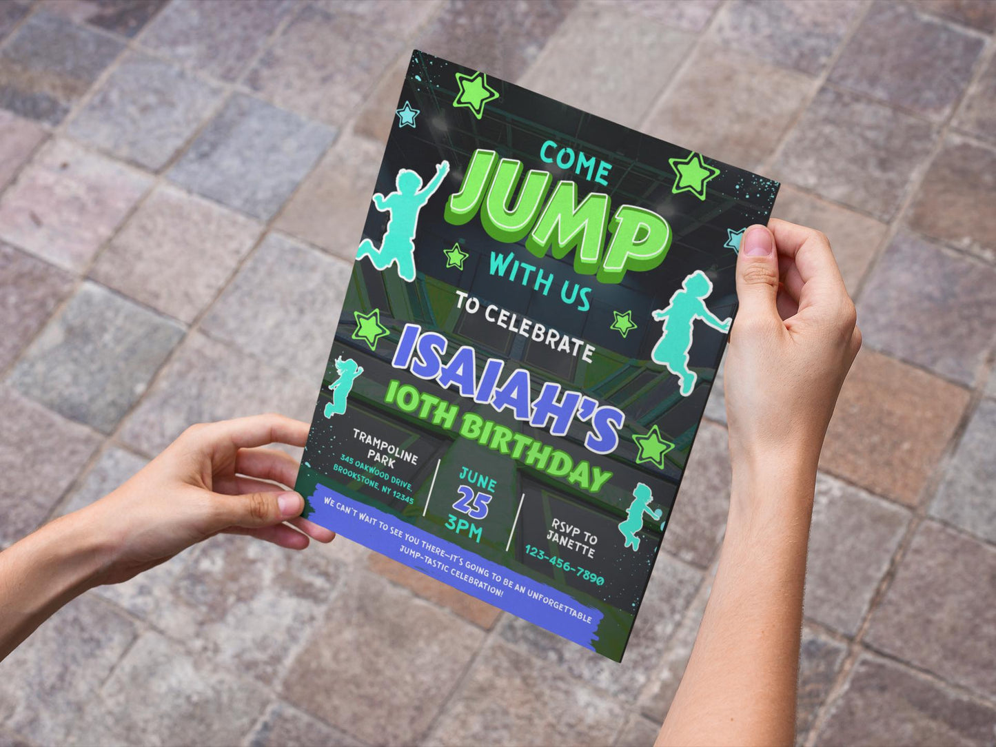 trampoline park
birthday party
jump!
bounce
celebration
kids birthday
youth party
active party
sports party
fun & games
energy
excitement
unforgettable
jump-tastic
flyer
invitation
invite
colorful
vibrant
dynamic
modern
graphic design
illustrations 
come jump with us
join the fun!