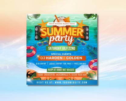 Summer Party
Party Invitation
Beach Party
Pool Party
Tropical Party
Event Invitation
Saturday Night
Weekend Party
DJ Party
Music Event
Invitation Template
Flyer Template
Social Media Post
Fun
Festive
Colorful
Vibrant
Tropical Vibe
Summer Vibes
Beach Vibes
Summer Party Invite
Tropical Invitation
Beach Party Flyer
DJ Party Invitation
Printable Party Invite
Editable Invitation