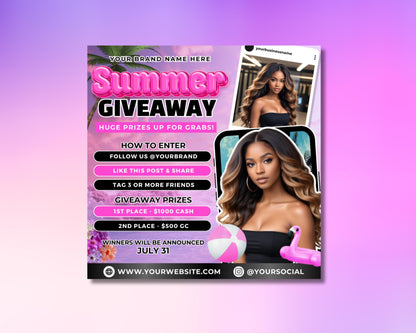 Summer Flyer
Booking Flyer
Raffle Flyer
Beauty Flyer
Hair Flyer
Salon Flyer
Summer Sale
Promotion Flyer
Event Flyer
Social Media Post
Flyer Template
Canva Template
Bundle Template
Hair Extensions
Frontals
Closures
Bohemian Curl
Peruvian Wave
Hair Appointment
Book Now
$30 Deposit
Summer Hair
Beauty Salon
Hair Stylist
Raffle Ticket
Summer Vibes
Lucky Winners
Raffle Treats
Discount Raffle
Summer Booking Flyer
Hair Extension Flyer
Beauty Salon Template
Summer Raffle Flyer
Small Business Flyer