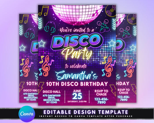 Disco Party
Birthday Party
10th Birthday
Retro Party
Dance Party
Groovy Party
70s Party
Disco Ball
Neon Party
Kids Birthday Party
Invitation
Party Invite
Printable Invitation
Digital Invitation
Customizable Invitation
Disco Party Invitation
70s Party Invite
Retro Birthday
Groovy Party Theme
Dance Party Invite
Birthday Invitation
Kids Birthday Party
10th Birthday Party
Celebration Invitation
Printable Party Invite
Digital Invitation
Editable Invitation