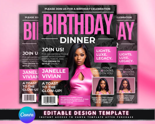Birthday Invitation
Magazine Invite
Party Invitation
Birthday Evite
Digital Invitation
Printable Invite
Celebration Invite
Customizable Invite
Editable Birthday
Instant Download
Event Template
Magazine Theme
Cover Girl Party
Glamour Birthday
Fashion Birthday
Chic Birthday
Pink Birthday
Red Carpet Party
Celebrity Birthday
Trendy Invitation
Modern Birthday
Pop Culture Party
Magazine Birthday Invite
20th Birthday Invitation
Glam Birthday Evite
Fashion Party Invite
Pink Magazine Template