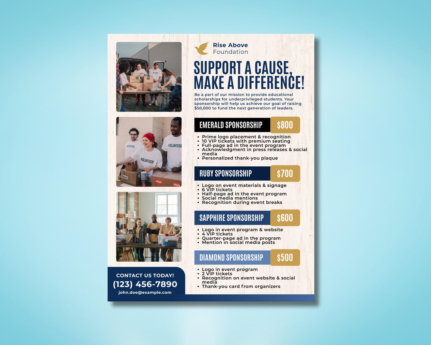 fundraising
scholarship
education
donation
support a cause
make a difference
sponsorship
event
foundation
underprivileged students
vip tickets
advertisement
logo placement
program ad
social media
recognition
thank you
nonprofit
giving
community