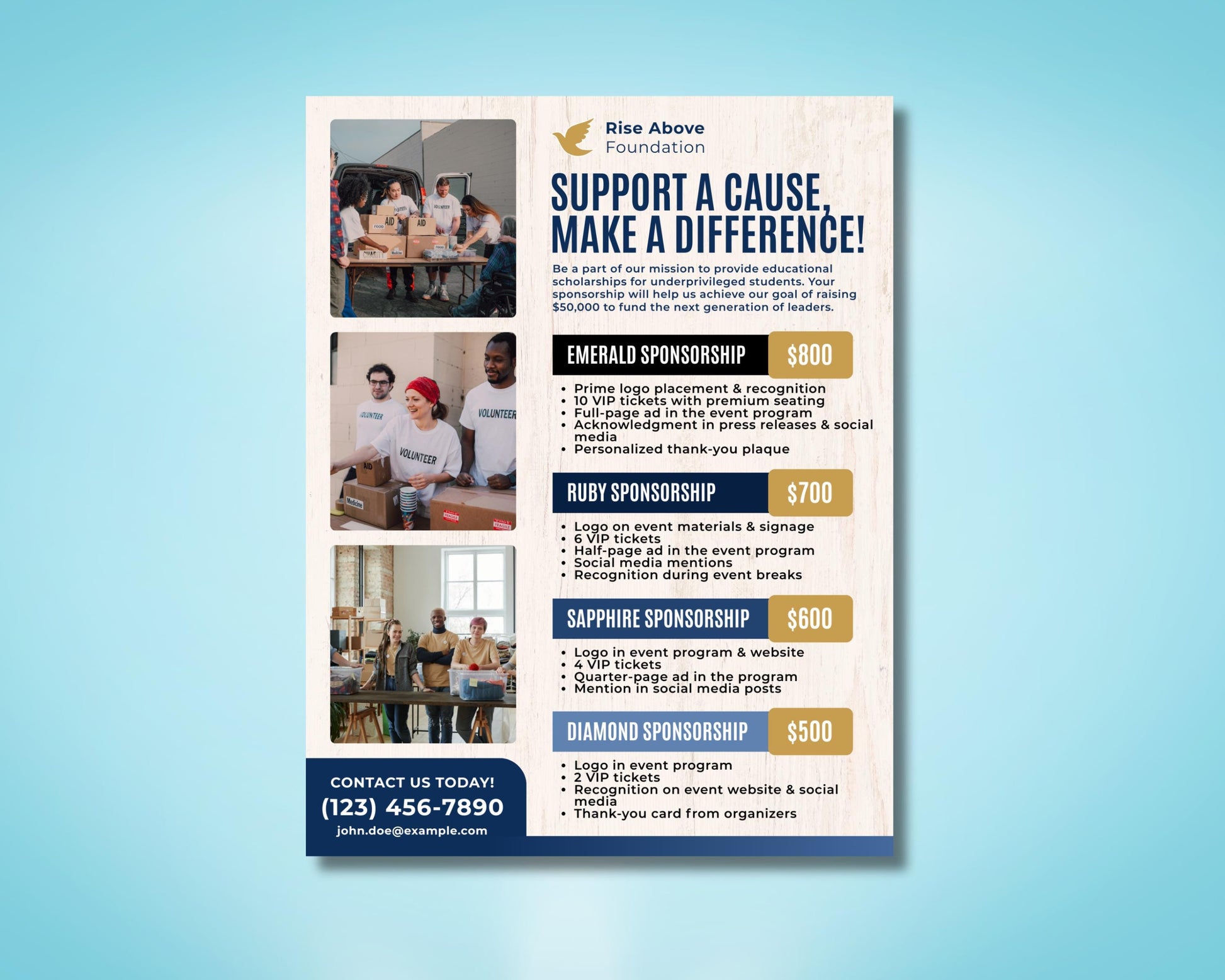 Fundraising
Scholarship
Education
Donation
Support a Cause
Make a Difference
Sponsorship
Event
Foundation
Underprivileged Students
VIP Tickets
Advertisement
Logo Placement
Program Ad
Social Media
Recognition
Thank You
Nonprofit
Giving
Community