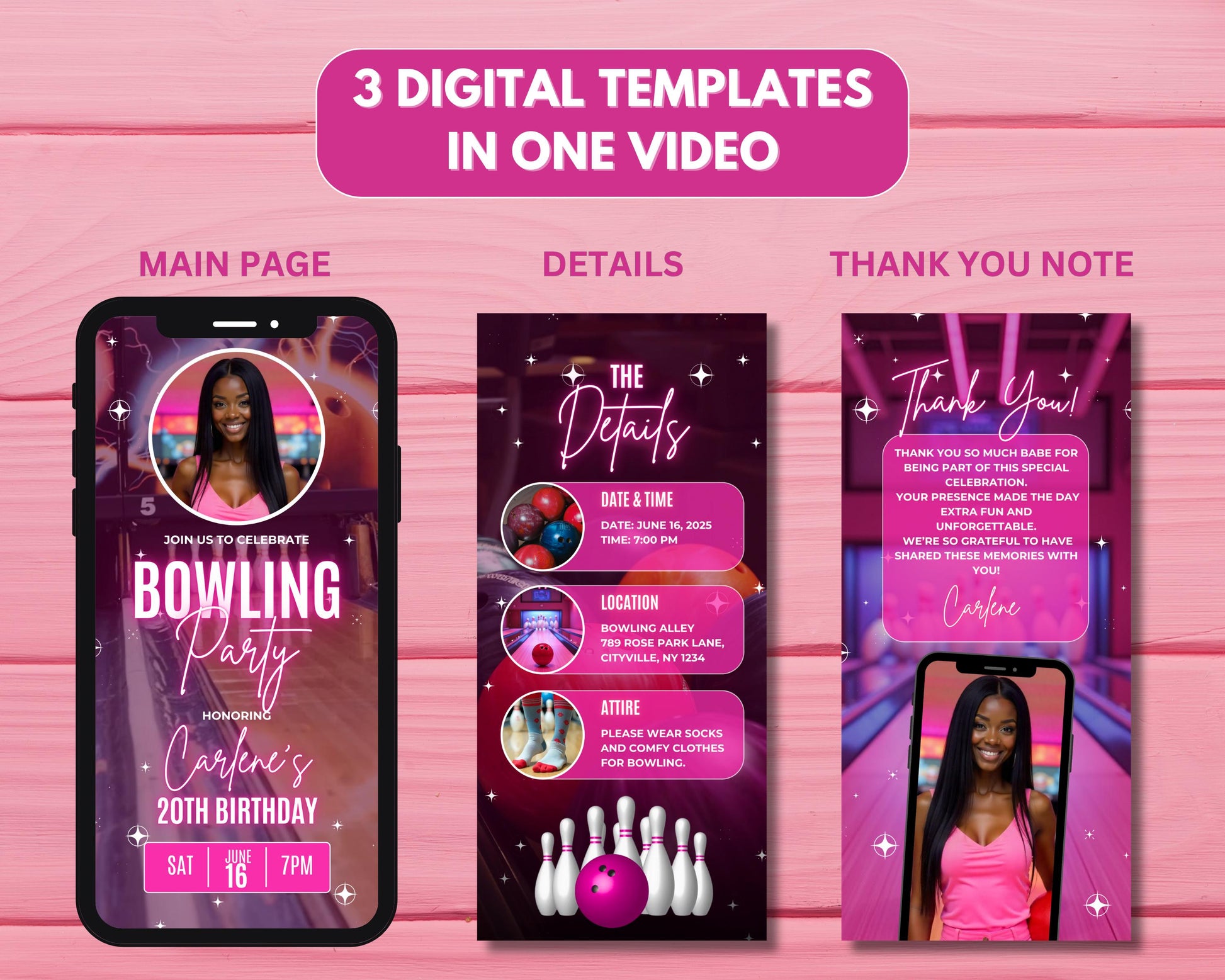 Bowling Party
Birthday Invitation
Animated Invite
Digital Invitation
Evite Template
Video Invitation
Pink Birthday
Girls Birthday
Adult Birthday
Party Evite
Mobile Invitation
Sports Party
Strike Party
Custom Invitation
Bowling party invitation
Animated bowling invite
Digital birthday invitation
Editable party template
Video invitation for bowling
Electronic bowling evite
Mobile invitation
Pink bowling party
Girls birthday invitation
Adult birthday party
Birthday evite