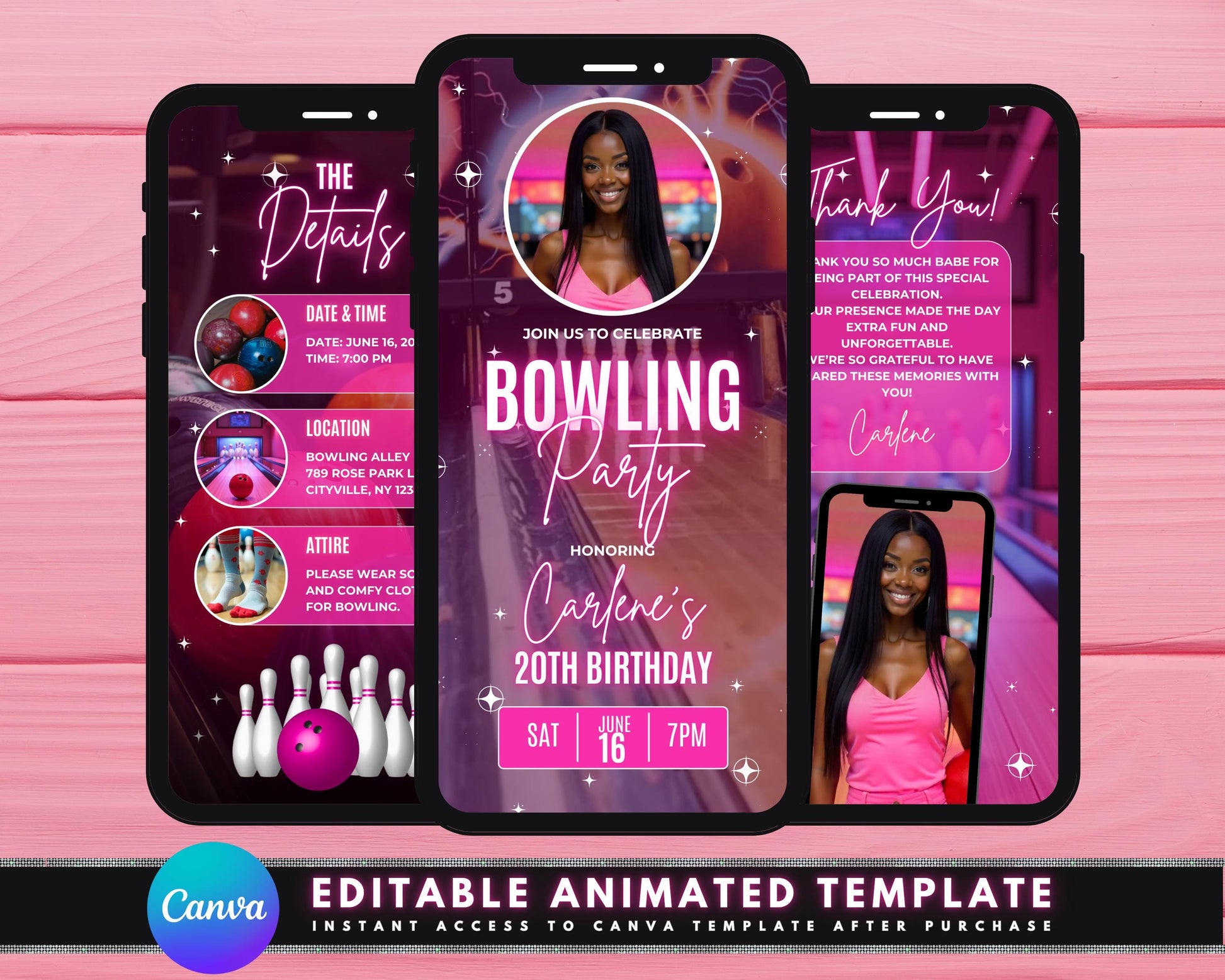 Bowling Party
Birthday Invitation
Animated Invite
Digital Invitation
Evite Template
Video Invitation
Pink Birthday
Girls Birthday
Adult Birthday
Party Evite
Mobile Invitation
Sports Party
Strike Party
Custom Invitation
Bowling party invitation
Animated bowling invite
Digital birthday invitation
Editable party template
Video invitation for bowling
Electronic bowling evite
Mobile invitation
Pink bowling party
Girls birthday invitation
Adult birthday party
Birthday evite